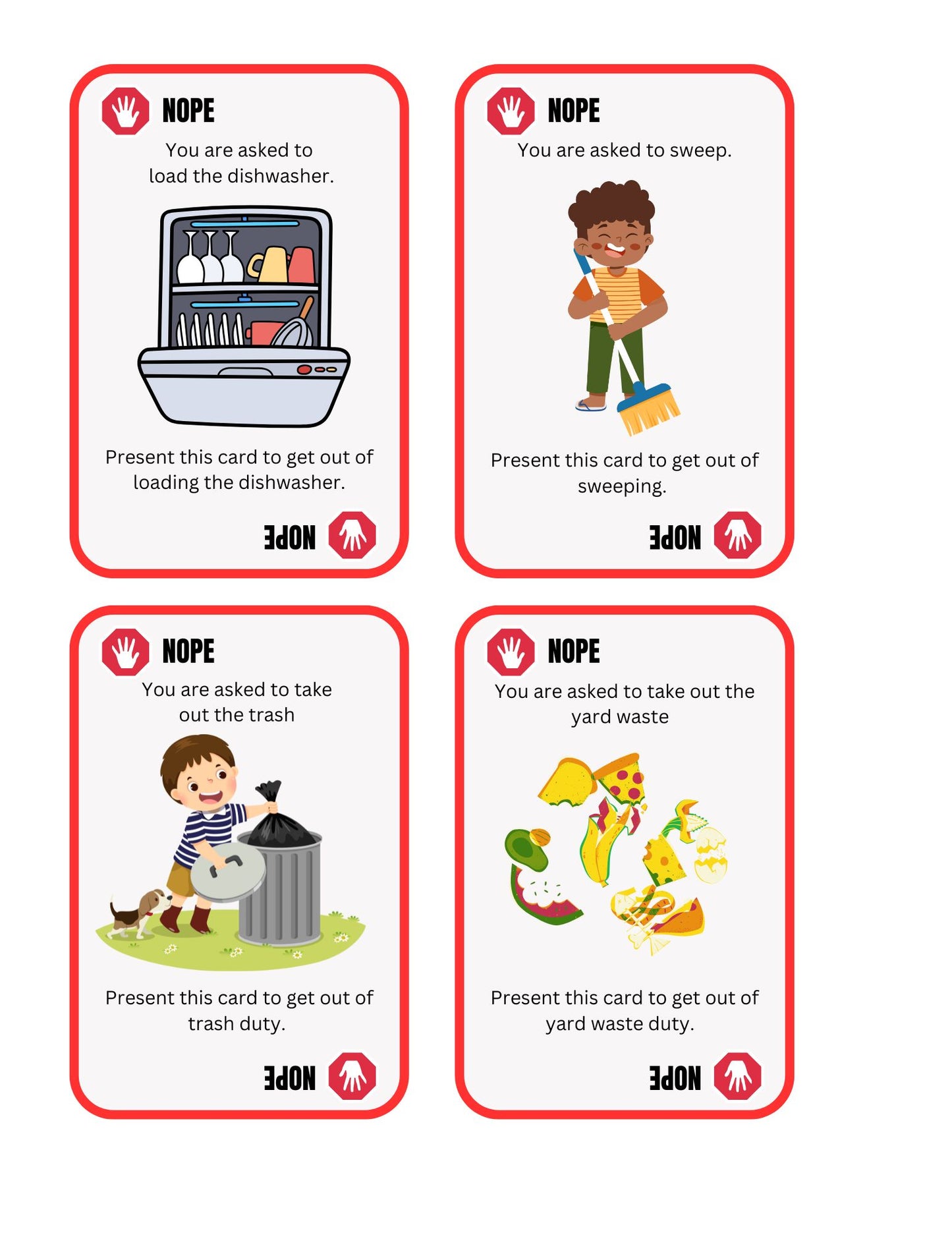 Give the Gift of Saying “NOPE!” to Chores