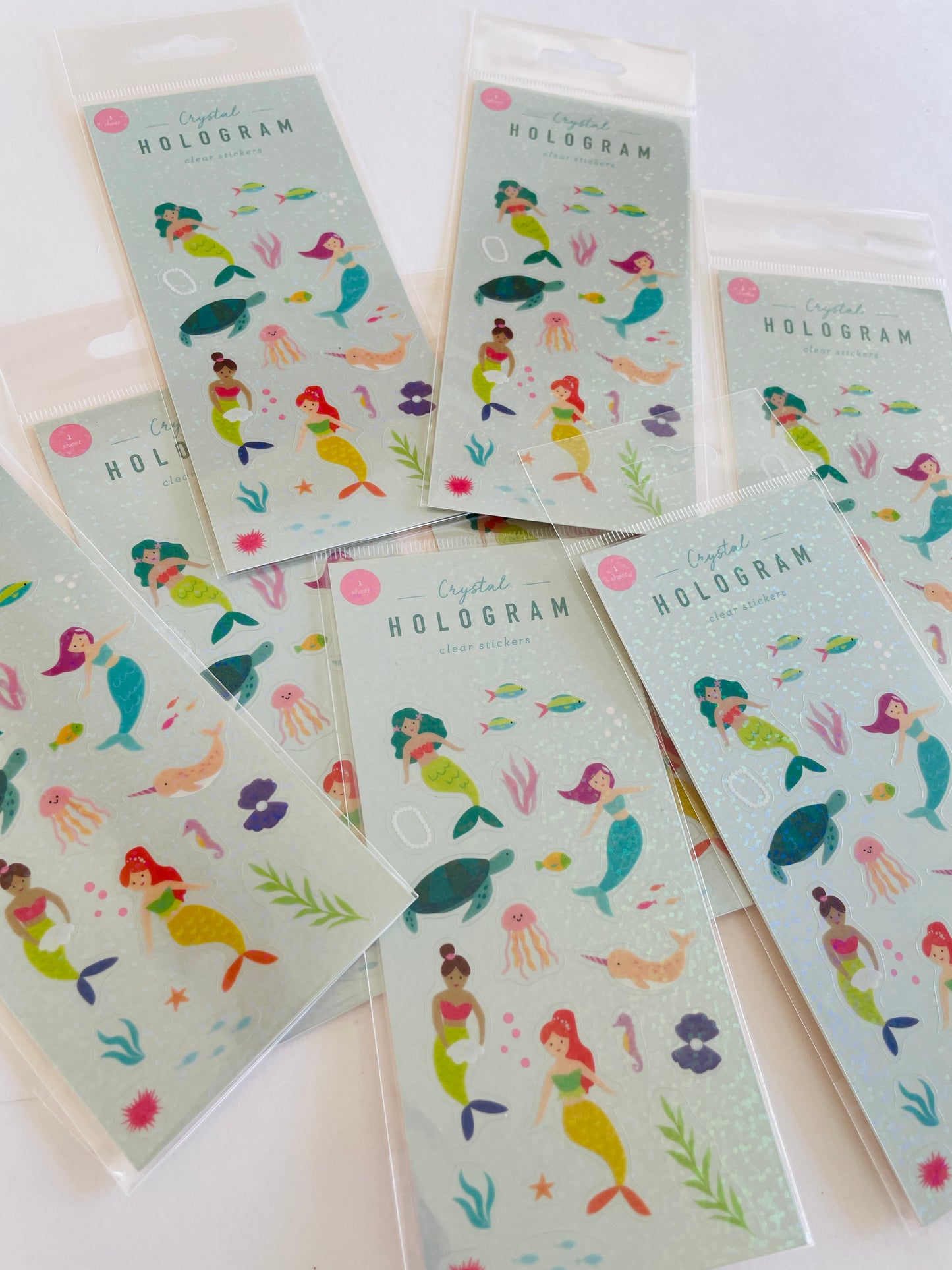 ✨ Crystal Hologram Mermaid & Sea Life Stickers – Shine Like the Ocean! ✨
