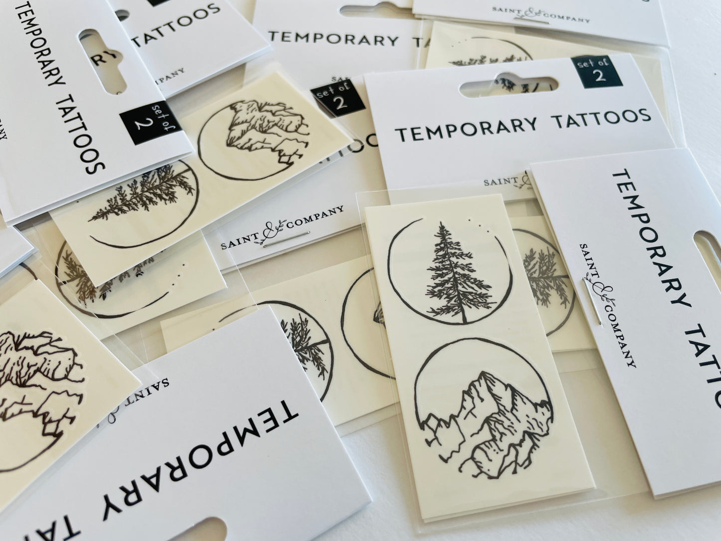 ๐๏ธ Mountain Temporary Tattoos from Saint &Company โ Adventure Awaits! ๐ฒ