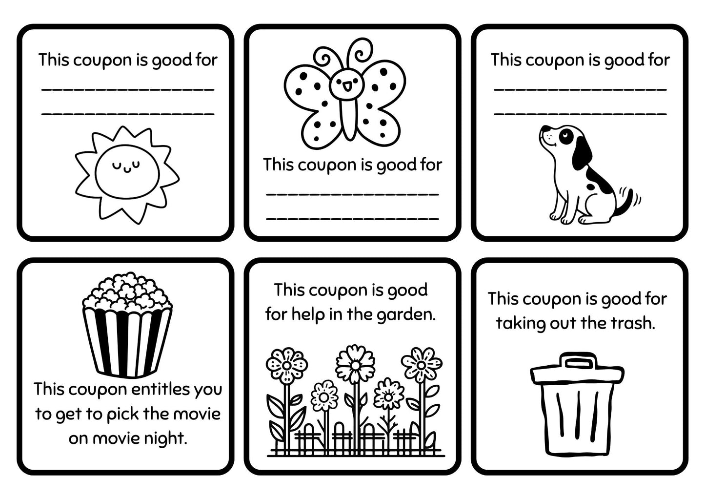 Floral Coupon Book for Mother's Day- Digital Download