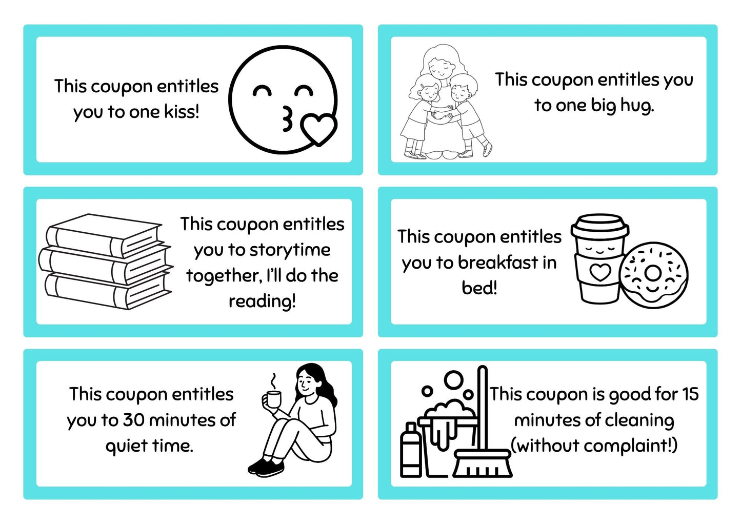 Coupon Book for Mom's Digital Download
