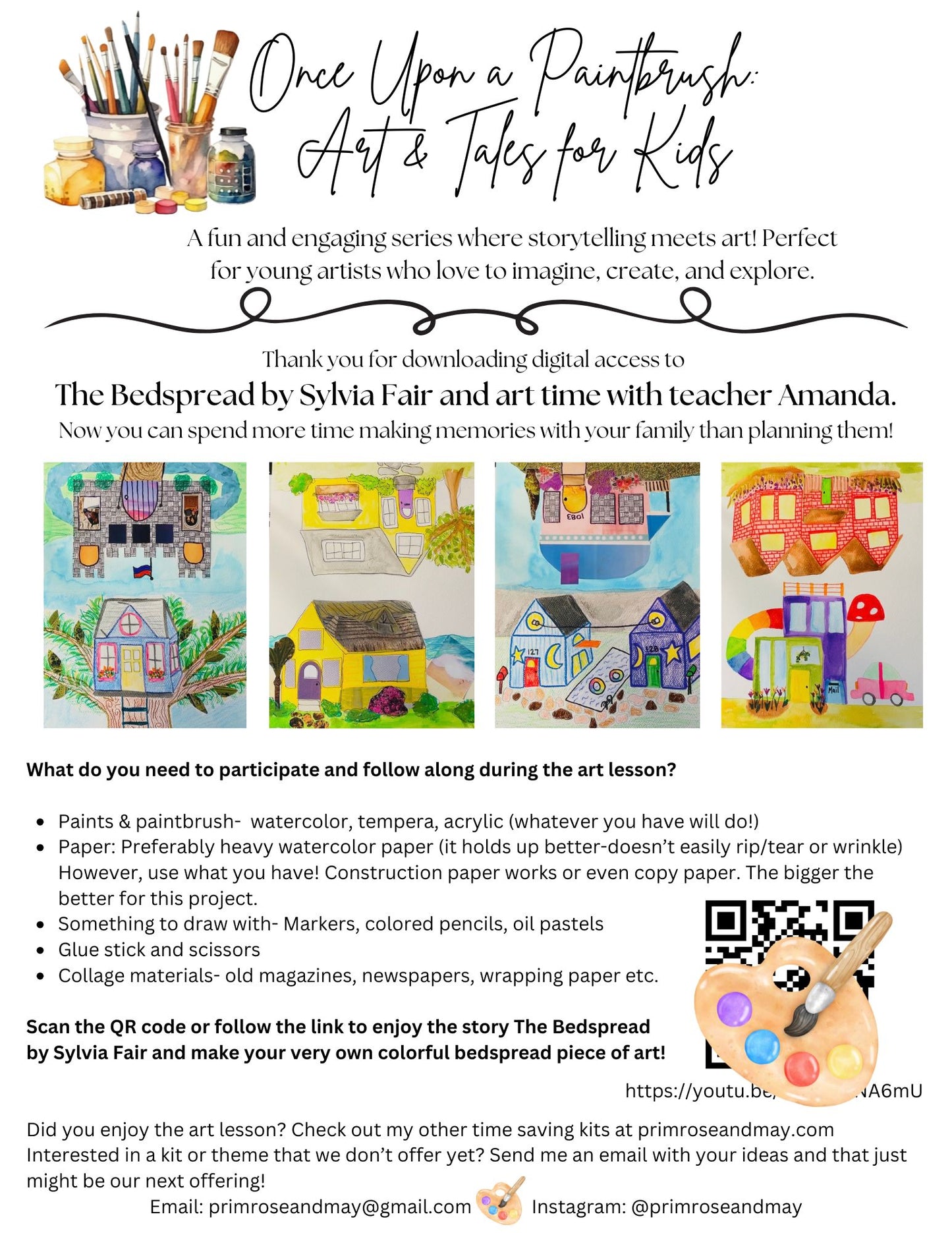 The Bedspread Story and Art Lesson