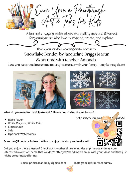 Snowflake Bentley Story and Art Lesson