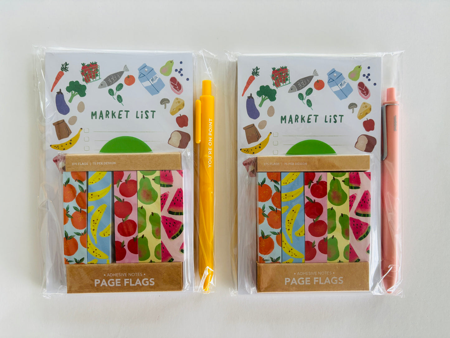 Berry Organized: Grocery List Pad with Fruit Flags & Pen