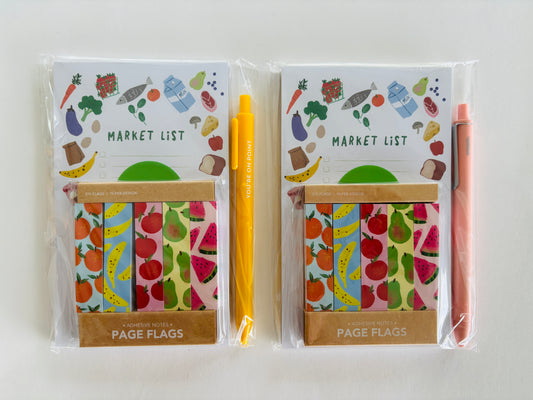 Berry Organized: Grocery List Pad with Fruit Flags & Pen
