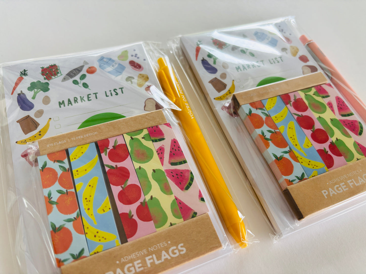 Berry Organized: Grocery List Pad with Fruit Flags & Pen