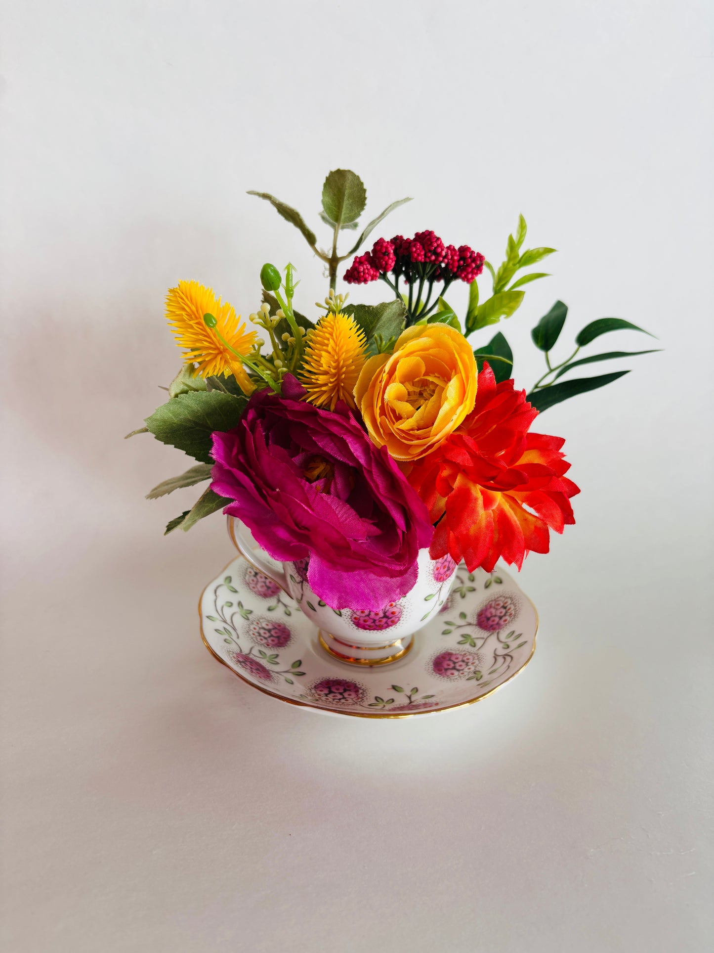 Holiday Craft Workshop Project: Tea Cup Floral Arrangement