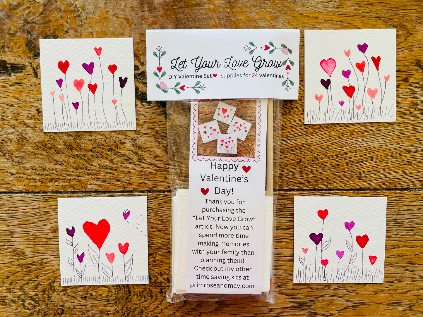 Large (24) DIY Valentine Kit- "Let Your Love Grow"