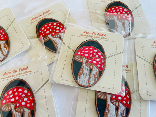 🍄 Embroidered Mushroom Patch- Designed by Justine Gilbuena🍄