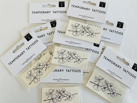🌸Temporary Floral Tattoos  from Saint and Company– Bloom with Beauty! 🌸